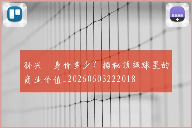 孙兴慜身价多少？揭秘顶级球星的商业价值_20260603222018